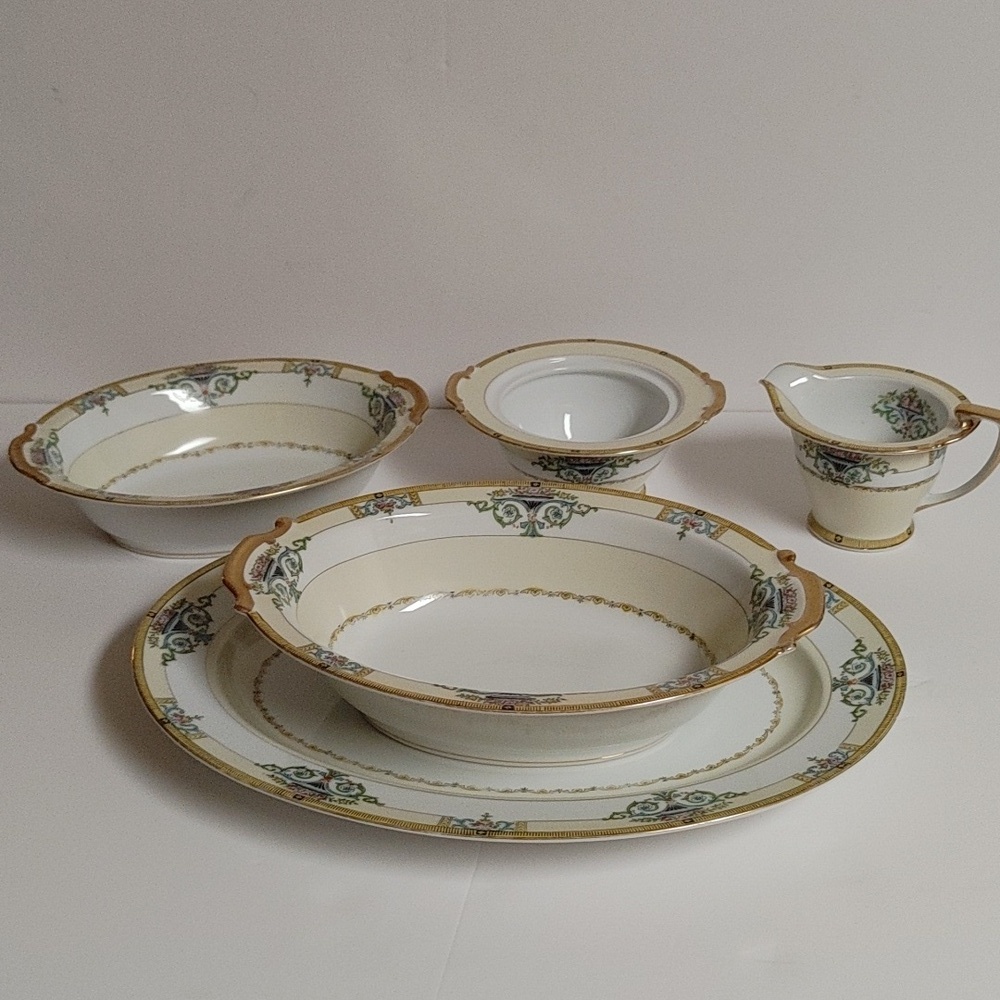 Vintage Noritake Hand Painted Japan Minaret Oval Platter 13.7x10.2 - Picture 16 of 17